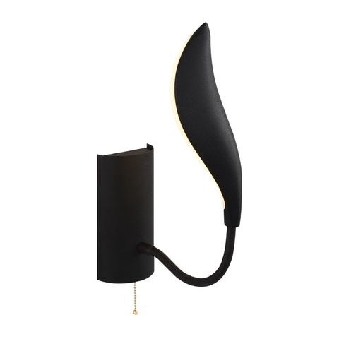 Aplica de perete, L1328 - Black, Lightric, 13 x 8 x 17 cm, LED, 8W, negru