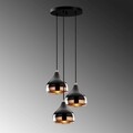 Set lustra, lampadar si aplica de perete, Yildo - Set4, Opviq, E27, 40W, negru/cupru