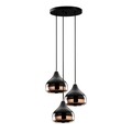 Set lustra, lampadar si aplica de perete, Yildo - Set4, Opviq, E27, 40W, negru/cupru