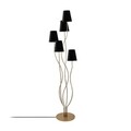 Lampadar, Bonibon - 13242, Fulgor, 44 x 44 x 160 cm, 5 x E14, 40W, auriu/negru