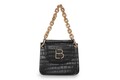 Geanta, Lucky Bees, 320 Croco Black, piele ecologica, negru