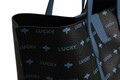 Geanta, Lucky Bees, 346 Dark Blue Black, piele ecologica, bleumarin/negru