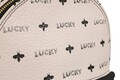 Rucsac, Lucky Bees, 338 Cream Black, piele ecologica, crem/negru