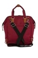Geanta pentru pampersi, Bagmori, 5163 - 62874 - Claret Red, textil, burgundy/alb