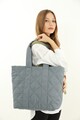Geanta shopper, Madamra, 21KT12-002 - Grey, textil, gri