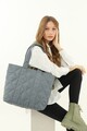 Geanta shopper, Madamra, 21KT12-002 - Grey, textil, gri