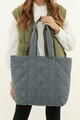 Geanta shopper, Madamra, 21KT12-002 - Grey, textil, gri