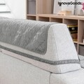 Husa de protectie reversibila pentru canapea 3 locuri, SoFree InnovaGoods, 275x181 cm, poliester, gri