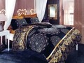 Lenjerie de pat dubla king size, Pearl Home, 172PRF18420, 3 piese, amestec bumbac, multicolor