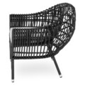 Fotoliu exterior, Alcudia, L.80 l.75 H.75, aluminiu, negru/gri