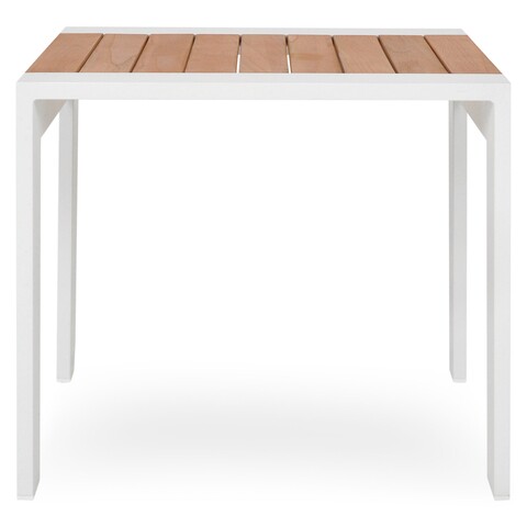 Masuta pentru sezlong, Butterfly, L.56 l.56 H.49.5, aluminiu, alb