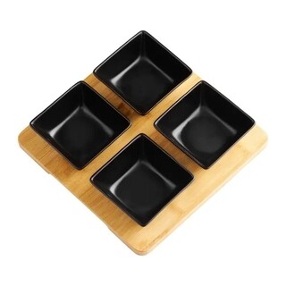 Negru, Set 5 boluri patrate