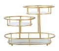 Platou decorativ Levels -B, Mauro Ferretti, 36x22.5x27 cm, fier, auriu