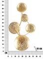 Aplica de perete Dishi, Mauro Ferretti, 3 x E14, 40W, 68.5x10x38 cm, auriu
