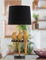 Lampa de masa Parrots, Mauro Ferretti,  1 x E27, 40W, Ø 30x62.5 cm, negru/auriu