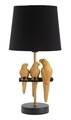 Lampa de masa Parrots, Mauro Ferretti,  1 x E27, 40W, Ø 20x39 cm, negru/auriu
