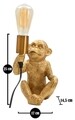 Lampa de masa Monkey, Mauro Ferretti,  1 x E27, 40W, 17x14.5x25 cm, auriu