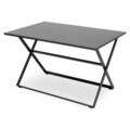 Set 4 scaune si masa dreptunghiulara pliabile, Breeze, aluminiu, negru