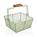 Cos pentru fructe Squared, Versa, 22.5 x 22.5 x 10 cm, otel, rosu