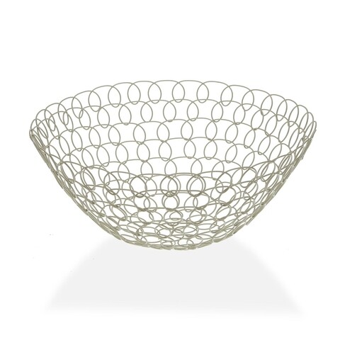 Melton Gyümölcskosár, Versa, 28 x 28 x 12 cm, fém, fehér