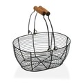 Oval Gyümölcskosár, Versa, 23.5 x 18 x 9.5 cm, acél, fekete