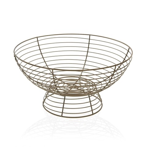 Ovalado Gyümölcskosár, Versa, 33 x 17 cm, acél, aranyszín