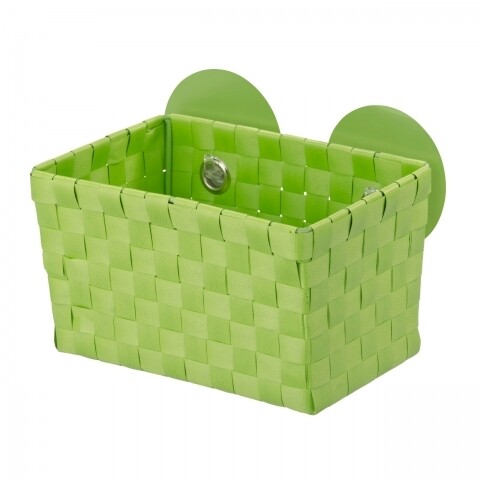 Cos de depozitare Fermo Green, Wenko, 14 x 14.5 x 20.5 cm, polietilena/policarbonat, verde