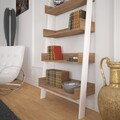 Biblioteca, Comforty, Only 801CMY3608, 80 x 195 x 32 cm, pal melaminat, stejar inchis/alb