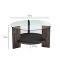 Mastuta de cafea, Neostill, Mondo, 75 x 40 x 75 cm, sticla temperata/lemn solid de pin, antracit