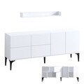 Consola, Emerald, Lucky, 180 x 80 x 40 cm, pal melaminat, alb