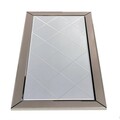 Oglinda decorativa, Neostill, A330D, 65 x 130 x 2.2 cm, mdf, argintiu