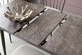 Masa dining extensibila, Nmobb, Ay Mink, 120 x 75 x 70 cm, pal melaminat/metal, gri