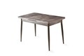Masa dining extensibila, Nmobb, Ay Mink, 120 x 75 x 70 cm, pal melaminat/metal, gri
