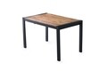 Masa dining extensibila, Nmobb, Silva Atlantic, 120/187 x 75 x 74 cm, pal melaminat, maro/negru