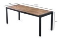 Masa dining extensibila, Nmobb, Silva Atlantic, 120/187 x 75 x 74 cm, pal melaminat, maro/negru