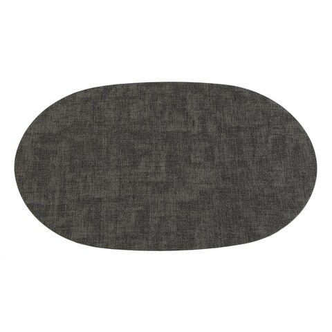 Suport pentru farfurie Reversible, cu doua fete, Versa, 30 x 43 cm, piele ecologica, gri inchis