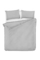 Lenjerie de pat dubla King Quilt(FR) Fresh Color, Mijolnir, 3 piese, 240x220 cm, bumbac ranforce, gri