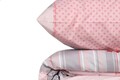 Lenjerie de pat dubla King Quilt(FR) Burçak - Powder, Victoria, 3 piese, 240x220 cm, bumbac ranforce, roz
