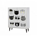 Dulap multifunctional, Vella, Cats, 95 x 111 x 36 cm, pal melaminat, multicolor