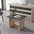 Set mobilier pentru camera de studiu, 4 piese, Locelso, VO13 - OB, pal melaminat, stejar/antracit