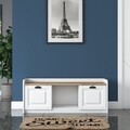 Pantofar, Wren, P2 - 1808, 120 x 45 x 40 cm, pal melaminat, alb/nuc