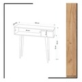 Consola, Mod Design, Kiogi, 100 x 94 x 30 cm, pal melaminat, stejar/alb