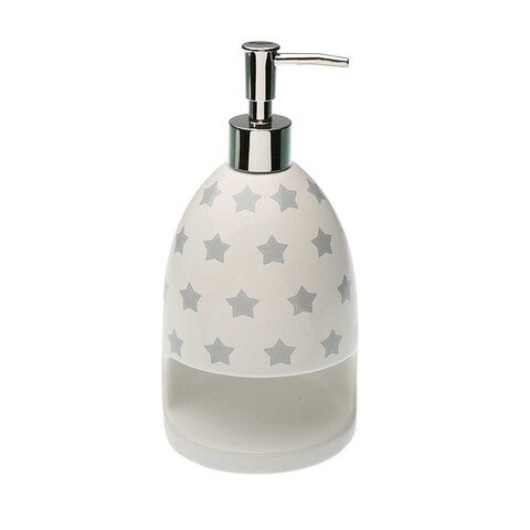 Dozator detergent lichid cu suport burete Nord Stars, Versa, 11 x 21 cm, ceramica