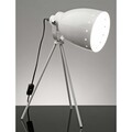 Lampa de masa Spot, Versa, 27 x 27 x 49 cm, metal, alb