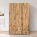Dulap pentru haine, Vella, Leva Tulip, 120 x 189 x 48 cm, pal melaminat, multicolor