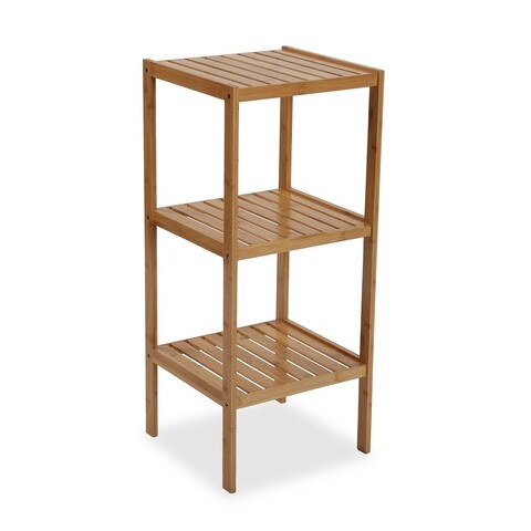 Organizator baie cu 3 rafturi Barron, Versa, 34 x 33 x 80 cm, bambus