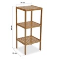 Organizator baie cu 3 rafturi Barron, Versa, 34 x 33 x 80 cm, bambus