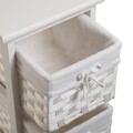 Dulap baie cu 3 cosuri Pompei, Versa, 29 x 25 x 62 cm, lemn, alb