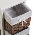 Dulap baie cu 3 cosuri Pompei, Versa, 29 x 25 x 62 cm, lemn, maro