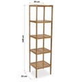 Organizator baie cu 5 rafturi Barron, Versa, 34 x 33 x 140 cm, bambus